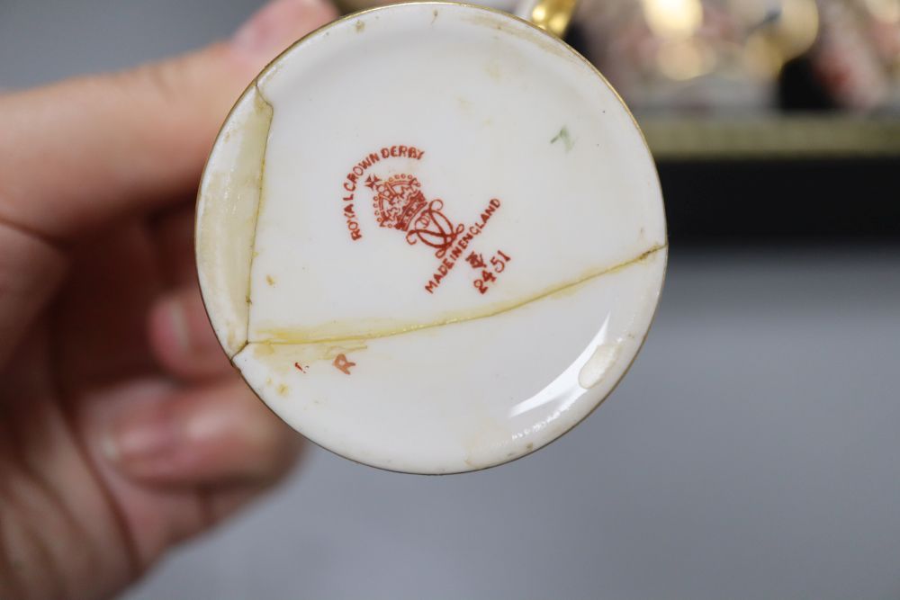 A Royal Crown Derby coffee set, cased